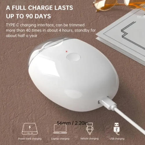 Portable electric nail clippers, nail grinder, USB charging, 3 adjustable speeds, easy to operate, LED light is clear at night, automatic nail grinder, say goodbye to flying nails