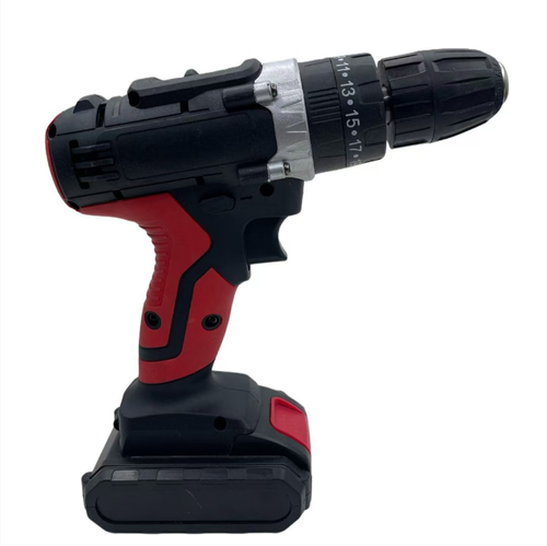 21V Lithium Battery Drill Multi-functional Rechargeable Electric Screwdriver, 21V powerful power, dual modes + 18+1 torque adjustment options, suitable for various materials such as wood, metal, and ceramic. Self-locking chuck allows for quick replacement of heads. Equipped with LED auxiliary light. Lightweight and anti-slip design. Rich accessories. Ideal for home repairs, DIY modifications, all in one device.