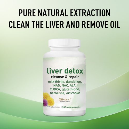 Order today and you'll receive 2 large bottles, a total of 480 capsules. This is enough for an entire year of consumption! Liver-protecting and detoxifying capsules: 6 times silymarin + plant extracts, remove liver waste, repair liver cells, eliminate foul odors, relieve abdominal distension, and are the savior for those who stay up late or drink at parties! It relaxes the liver, giving the skin a radiant and healthy complexion!