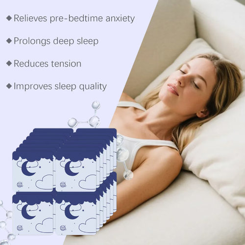 SM Sleep Care Patch, containing natural ingredients such as lavender and valerian, can calm the nerves and promote deep sleep when applied to the wrist or behind the ear. It is non-addictive and does not cause drowsiness. Order today and get 2 boxes (56 patches) for a total of 2 months' supply. It's suitable for both self-use and as a gift for others. Simply peel off the patch and use it. It's lightweight and non-stuffy, allowing you to sleep well without counting sheep.