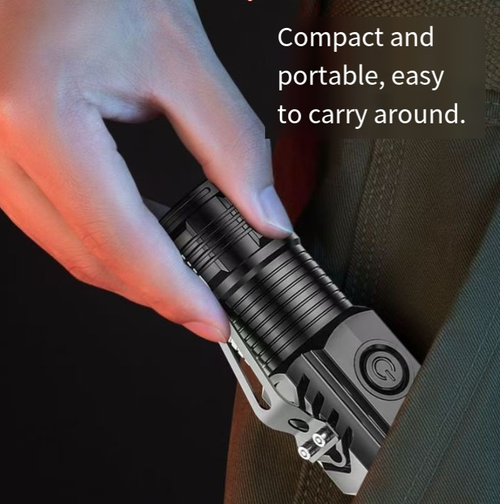 From the professional demands of outdoor exploration to the covert needs of daily security, this compact powerful flashlight can meet all of them. It is not just a lighting tool, but also your eyes in the darkness, your personal guardian, and your companion on the adventure. Don't let the darkness hold back your steps. Take this light bomb and conquer every night!