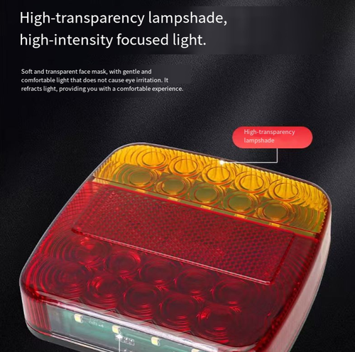This LED car warning taillight is wire-free. It is securely fixed by both magnetic attachment and a bracket. It has stable power supply through cigarette lighter charging and offers long battery life. It has 30-meter wireless control lights. The turn signal and brake lights are eye-catching. It is waterproof and durable, suitable for various scenarios such as towing, temporary warnings, etc. It makes driving safer.