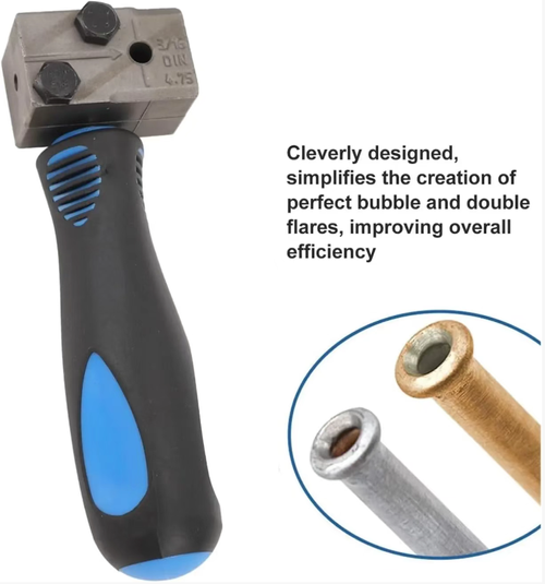 Specialized 4.75MM brake tube, including handle, positioning bolt, punch and lubrication container. It can precisely expand the bubble opening and double expansion openings, ensuring a tight seal without any leakage. The strong and durable mold is easy to store in a portable box without losing any parts. It is suitable for auto repair, DIY oil change tubes, and can achieve professional expansion results with manual operation.