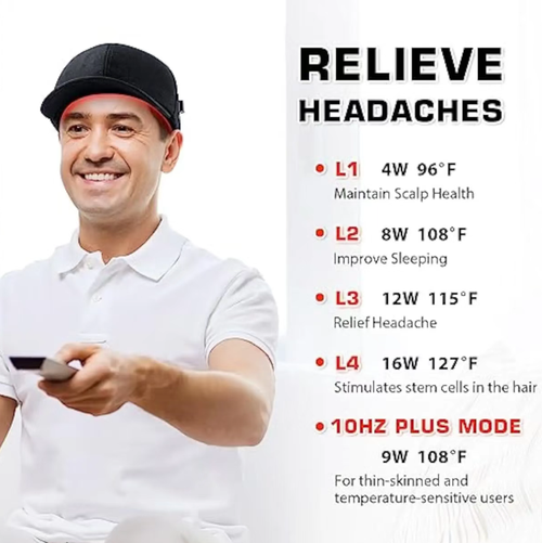 Advanced technology emits red light through the scalp, precisely activating dormant hair follicles and reversing hair follicle atrophy. It effectively controls oil production and strengthens hair, providing dual benefits. With 5 different modes, it can adapt to various scalp needs. Just 20 minutes a day, you can easily grow thick and luscious hair and say goodbye to worry about the hairline! Hurry and place your order now!