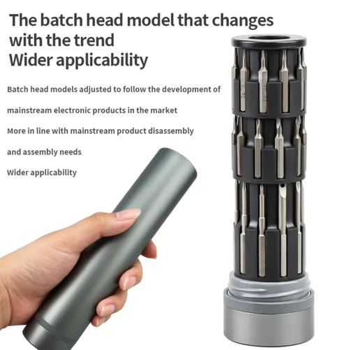 Precision-level dual-torque adjustable electric screwdriver, intelligent one-click start, Type-C fast charging, equipped with 30 bits of bits including cross flat-head inner hexagonal, extremely long battery life, suitable for various applications, fully charged can be used for over a thousand times and extremely durable!