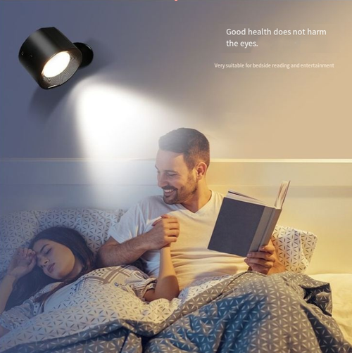 New Magnetic LED Wall Lamps Touch Dimmable and Remote Control Bedside Lamp Rotating Eye Protection Reading Stair Wall Light