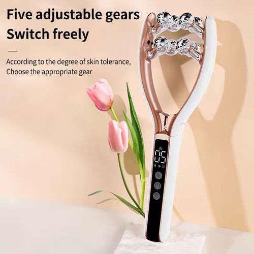Upgraded Dual-Roller Beauty Device: Dual rollers + EMS microcurrent, 5 strength settings, lifts jawline and reduces swelling. RF radiofrequency + red and blue light, promotes collagen production, reduces acne and stabilizes skin. Rose gold body, lasts for half a month with one charge, 5 minutes daily, enjoy anti-aging and slimming at home like in a clinic. Portable and doesn't take up space, a must-have beauty tool for the lazy.