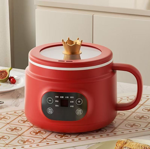 This small electric cooker is a versatile kitchen for one person: It has 6 functions that can be activated by intelligent touch control. It can be used for cooking porridge, noodles, and soup. It comes with a draining basket to separate the soup and noodles for easy cleaning. 0.5 - 24 hours reservation + 40 - 90℃ insulation. Its milky appearance is of high quality, adding a warm and cozy atmosphere to a solitary meal.