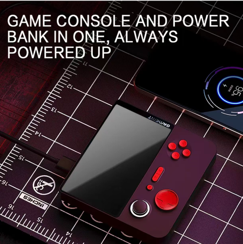 5-inch high-definition handheld arcade console, equipped with multiple simulation modes for two-player battles. It features smooth operation with professional arcade joystick and buttons. The device is a combination of a game console and a power bank, with Type-C fast charging that can charge your phone in an emergency. It is lightweight and portable, suitable for both home use and travel, providing a nostalgic gaming and entertainment experience.