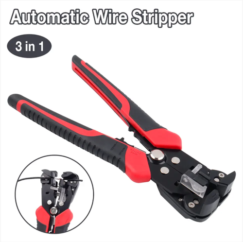 This 3-in-1 automatic wire stripper combines automatic wire stripping, wire pressing and wire cutting functions. It is compatible with various wire specifications. The clamp head is durable and sharp, and the ergonomic handle is slip-resistant and insulated. It is an efficient wiring tool for electricians and electronics enthusiasts.