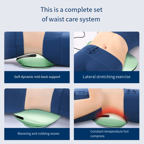 Air cushion lumbar traction massage device. The air bladder can precisely expand the lumbar vertebrae. Combined with bionic massage and constant temperature heat therapy, it can effectively alleviate symptoms of lumbar intervertebral disc protrusion and lumbar muscle strain. Give your lumbar vertebrae a filling every day, so that you won't feel pain when bending over or get tired from sitting for a long time. Your lumbar problem will submit directly!