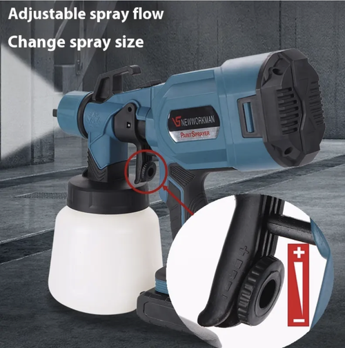 A wireless electric spray gun that combines power and charging functions. It effortlessly breaks free from constraints. With just one charge, it can meet multiple spraying needs. This makes spraying simple and efficient! During spraying, you can move as you wish, completely without the restrictions of cables. Moreover, the charging is super fast, and you no longer have to worry about battery life. The spraying efficiency is now at its peak!