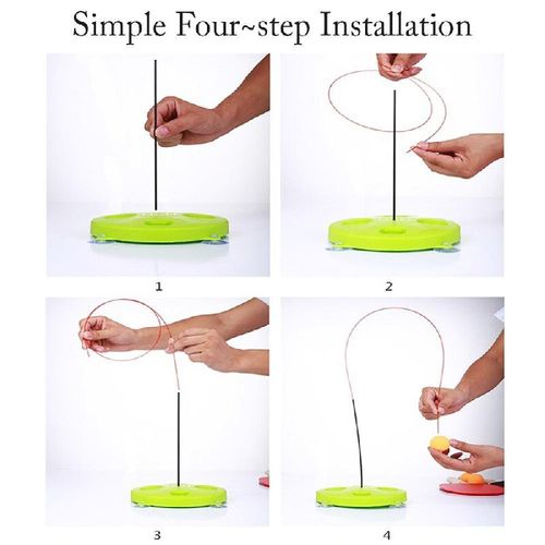 Portable Indoor Racket Game Soft Shaft Training Machine Elasticity Table Tennis Practice Trainer for Kids Adult