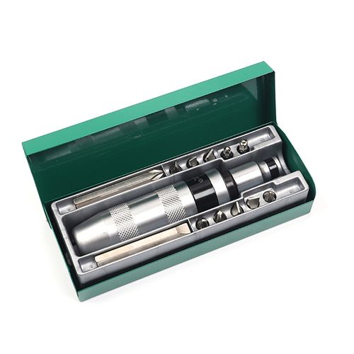 13-piece impact screwdriver: Made of chrome-vanadium steel, with multiple heads precisely adapted for various situations. It is capable of forcefully breaking rusted and stripped screws. It is an essential professional tool for repairing stubborn screws and is a must-have efficient tool for both home and automotive repair scenarios.