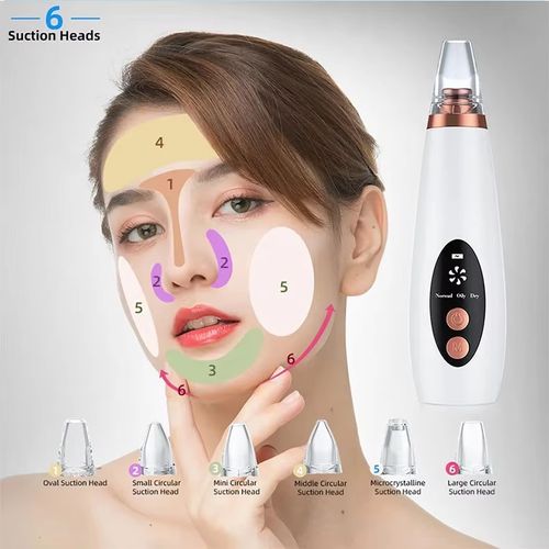 Heads Rechargeable Facial Skin Care Tool Blackhead Vacuum Acne Cleaner Pore Remover Blackhaed Remover Vacuum