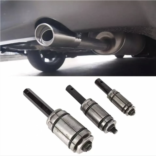 Automotive exhaust pipe expansion tool, suitable for pipe diameters of 29-89mm. Three sets of expansion heads cover all common specifications. Made of alloy steel, it is sturdy and wear-resistant. The manual mechanical expansion mechanism applies force evenly, and the expansion opening is smooth without damaging the pipe wall. The complete set comes with a pressure-resistant storage box, which is portable and easy to store.