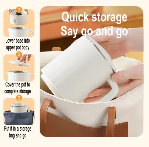 Foldable portable water heater, travel electric kettle teapot kettle