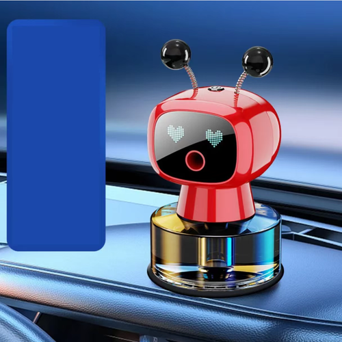 This cute robot car diffuser automatically sprays fragrance when the car starts or stops, with four levels of intelligent fragrance adjustment. The fine mist is not irritating to the nose. The fragrance storage lasts for a long time and requires less refills. The red and rosy body brings dynamic visual effects. It not only functions as a car fragrance diffuser but can also be placed on a desk or entrance as decoration. When waiting for the lights, touching the antennae can also relieve stress.