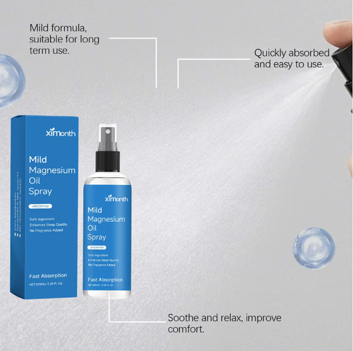 Relieve pain, repair anti-inflammatory effects, and moisturize - Goodnight Spray. Contains magnesium oxide and plant essences. Gentle and soothing, quickly absorbed. Helps you get rid of pain and discomfort, repair your skin, enjoy a wonderful sleep, and restore the smoothness of your skin! Order today and you will receive 3 bottles of Goodnight Spray that eliminate pain, repair anti-inflammatory effects, moisturize, and help you have a restful sleep!