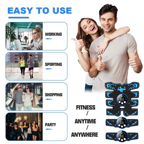 Simulated human movement pulses deeply stimulate the abdominal muscle groups. No need for a venue or strength. It's easy to complete the workout and achieve a firm physique in no time! The lazy abdominal muscle patch eliminates the need for crunches. The intelligent pulses activate the core. It can burn calories quietly while watching TV or working, eliminating soreness and inefficiency. With just 20 minutes a day, your abs will be closer than ever!