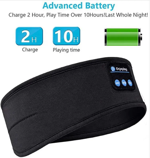 Bluetooth music headband sleep mask integrates a soft-touch headband, a Bluetooth earphone, and a light-blocking eye mask. It can be used for both sleep assistance and music listening during exercise. It has a long battery life and simple operation. Suitable for travel, midday naps, and before bedtime, it allows you to enjoy comfort in the music and darkness. It is a thoughtful companion for falling asleep and exercising.