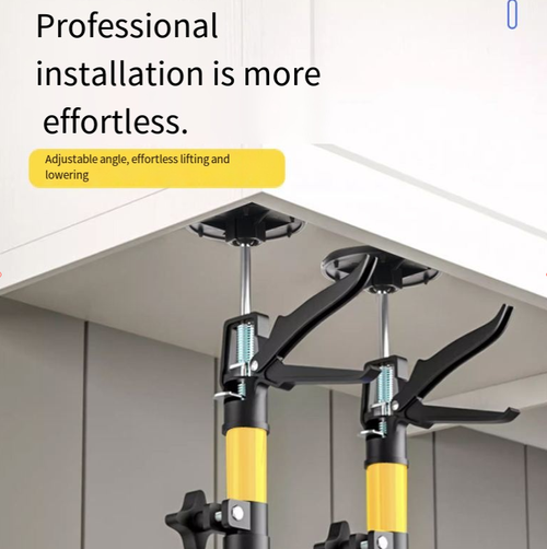 Adjustable hanging cabinet installation support rods, freely extendable to adapt to different heights. Thicker rod bodies provide stable load-bearing capacity. They can also be used for high-altitude installations such as wall cabinets and partitions. They are an efficient assistance tool for hanging cabinet installation. Order today and you'll receive 3 pieces. Hurry up and grab them!