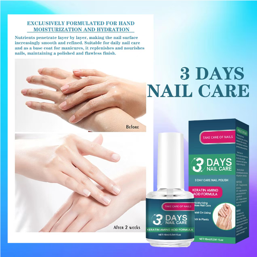 3 days to grow glass nails! Just today, this anti-spike nail care oil, containing keratin and botanical essential oils, is absorbed by the nail surface and cuticle in seconds. It can eliminate nail spikes and make nails strong and resilient within 3 days, giving your nails a smooth and moisturized appearance like a baked-to-perfection manicure. Certified by thousands of users: Your fingertips are soft and won't get stuck in the nail!