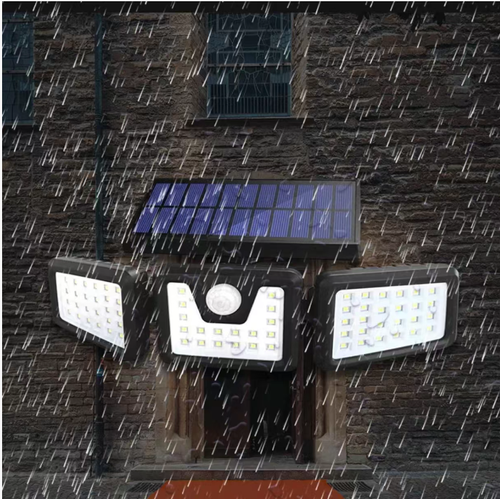 Wireless Solar Triple Head Wall Lamp: During the day, it charges the battery through the solar panel, and at night, it automatically lights up. Its brightness is 4000 lumens, with a color temperature of 5000K of daylight white light, which can clearly illuminate the dark areas outdoors. It has an intelligent sensing function, is waterproof and durable. It is suitable for indoor doors, garages and patios. Order today and you will receive 2 solar triple head wall lamps.