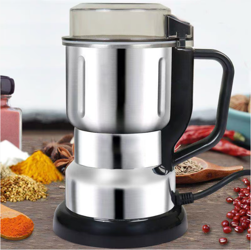 This stainless steel grinder solves the trouble of kitchen grinding materials. The 8-blade patented cutter head can finely grind the ingredients to the consistency of smoke, suitable for various types such as herbs, grains, and seasonings. The pure copper motor is durable, and the stainless steel inner container does not transfer odors and is easy to clean. It is small in size and saves space, allowing you to easily grind fine ingredients.