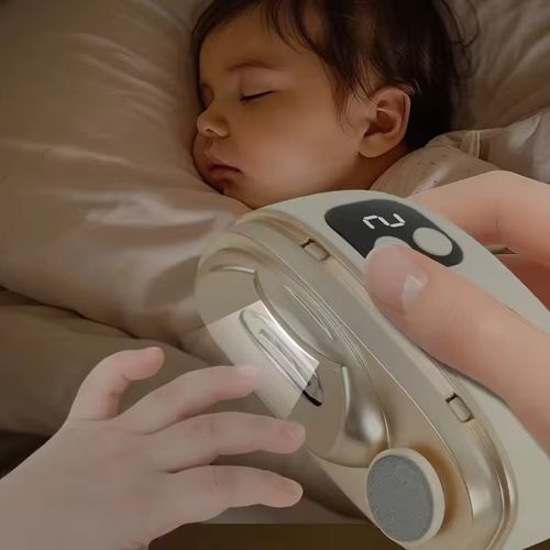 The two-in-one electric nail clipper with a light feature combines trimming and polishing functions. The LED light illuminates the hard-to-reach areas of the nail groove, and the anti-closure design ensures safety without harming the nails. It enables you to easily shape the nails smoothly, eliminating the rough edges and splashes of traditional nail clippers. Elderly and children can use it with peace of mind. It is an excellent helper for home nail care.