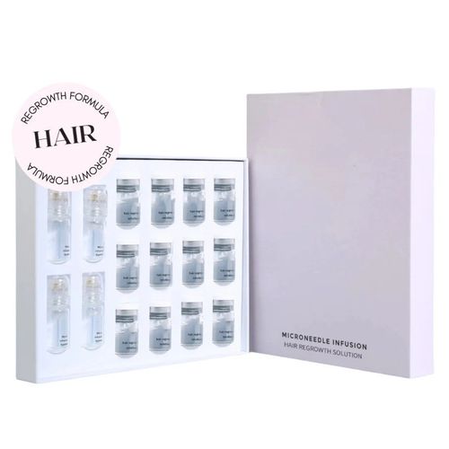 This hair micro-needle essence (4 rollers + 12 essences) set utilizes micro-needle rollers to deliver cutting-edge technology, directly delivering high-concentration hair growth ingredients to the hair follicles. It allows you to enjoy a relaxing scalp spa at home, awakening the dormant hair roots, improving the width of hair gaps and the backward shift of the hairline, and nurturing luscious and strong hair.