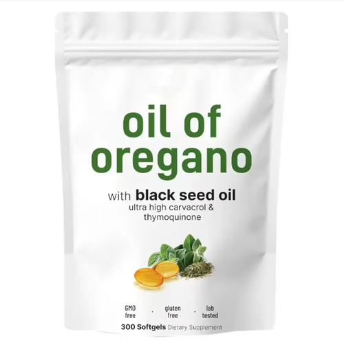 Oregano Oil Capsules, 300 capsules in stock, regulates the intestines. Oregano oil + black seed oil + turmeric, has antibacterial and promotes the balance of the intestinal flora. It regulates the intestines in both directions. Relieves indigestion  alleviates gastrointestinal discomfort during seasonal changes. Natural plant extracts are gentle and non-irritating. One bag provides intestinal stability for 6 months, making the body more energetic.