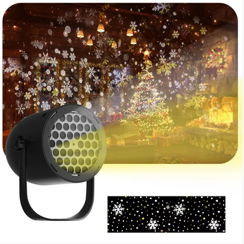Order today and you will receive 2 high-definition Christmas party snowflake pattern projectors. No complicated setup is required to create a Christmas atmosphere. It comes with various theme patterns such as snowflakes and elk, and its handle design makes it convenient to carry and move. It is suitable for living rooms, bedrooms, camping and other scenarios. The USB power supply is flexible, allowing you to instantly transform any space into a masterpiece filled with Christmas themes.