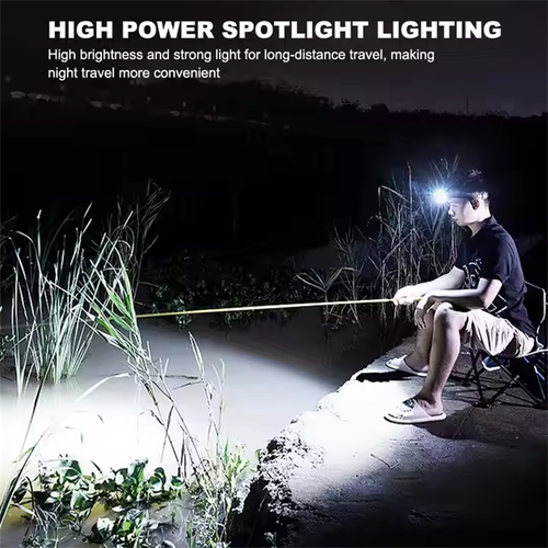 New model of multi-functional strong light sensing headlamp, super bright, long-range, long-lasting battery life, outdoor fishing cap clip lamp