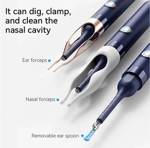 Experience the revolutionary ear care brought by cutting-edge technology! The high-definition visual ear cleaning tool features a built-in camera, which can be connected to a mobile phone to view the ear canal in real time, making cleaning more precise and safe. Multiple ear spoon heads are available to meet different needs. They are smartly illuminated, gentle and non-injurious to the ears, and can also clean the nasal cavity. It is an ideal choice for personal care!