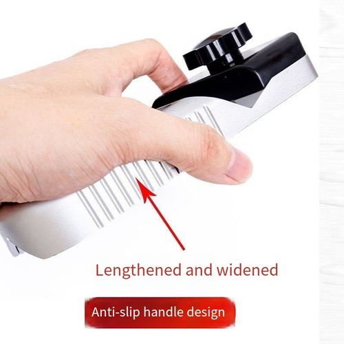 Multi-functional gypsum board angle cutting plane, with an integrated aluminum alloy blade head, integrates 45° chamfering, side trimming functions, and can also handle V-shaped inclined surfaces and planes of jointing boards, as well as inner angle surfaces. The ergonomic design ensures a comfortable grip, making it a versatile tool for cutting, trimming and edge finishing of gypsum boards, ensuring both processing efficiency and accuracy.