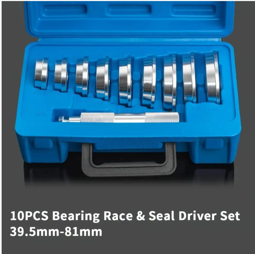 Automobile bearing installation tools, 8 types of installation plates + guide rods, suitable for bearings of various models. 6061 aluminum alloy with anodized treatment, resistant to rust and wear. The pressing force is evenly distributed to avoid damage. It is more stable than the knocking method and easier for beginners to operate. The tools are classified and stored in a toolbox for portability.