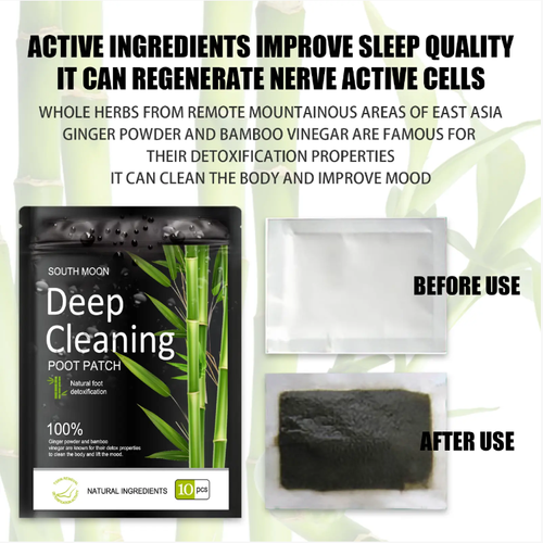 Foot pad with natural bamboo extract coating. Apply it to the sole of your feet before bedtime to help eliminate dampness and toxins, improve sleep and relieve fatigue. Order today and you'll receive 50 pieces. Give your body a detoxifying SPA and wake up feeling refreshed and energetic.