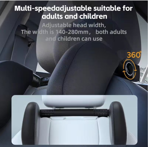 Long-distance driving causes neck pain and head shaking during emergency braking? This car headrest is supported by memory foam that fits around the neck, providing dual-sided cushioning and stable support for the head and neck. It has a comfortable width of 140-280mm and is suitable for the entire family. It can be adjusted in 360 degrees and is made of soft, skin-friendly fabric, making travel both comfortable and reassuring.