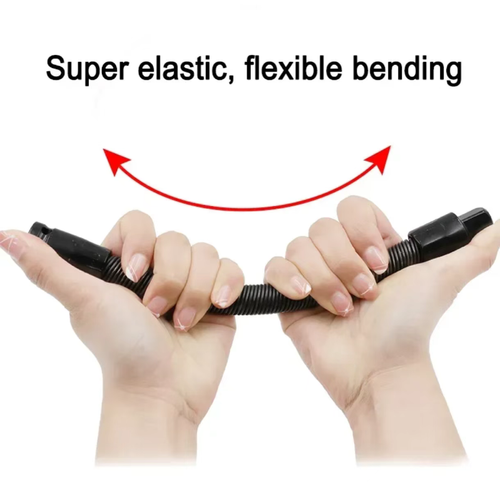 Order today and you will receive 2 universal joint spring connecting rod tools. These tools have high elasticity and anti-loosening properties, can be bent to 35 centimeters, and are convenient for reaching hard-to-reach areas in car maintenance, mechanical work, and DIY projects. No need to remove the cover. They are compatible with various types of wrenches, saving time for disassembly and assembly and improving maintenance efficiency.