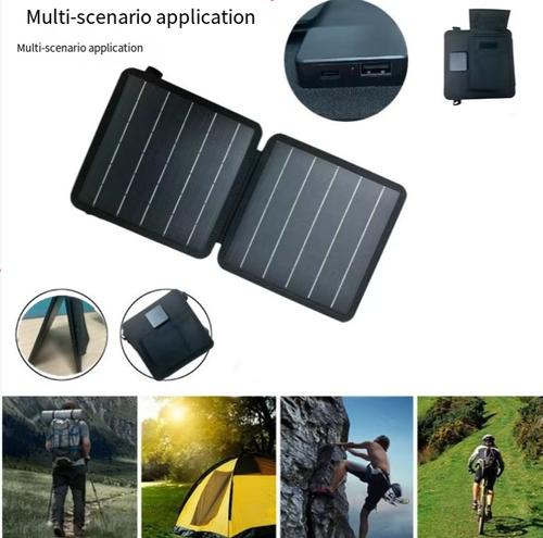 Outdoor Party says goodbye to power outage anxiety! Monocrystalline silicon foldable solar panels, with a high photoelectric conversion rate of 24%, can charge efficiently even on cloudy days. Dual USB interfaces are compatible with multiple devices. Oxford fabric material is scratch-resistant and wear-resistant. Foldable and portable, it can be hung on the backpack and charged while walking, making it extremely convenient.