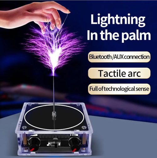 This music lightning box ingeniously combines lightning and music. The lightning can be controlled by hand, giving it a strong technological feel. It supports Bluetooth connection for mobile phones and can play lightning music. In the high-energy electric field of lightning, it can also wirelessly light up various gas lamps. Whether for personal use or as a gift, it can bring an unprecedented cool experience.