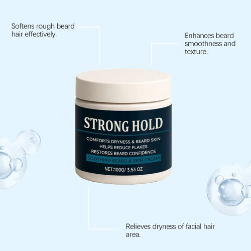 Men's Beard Anti-Fungal Moisturizing Cream, the savior for bearded men! This cream contains anti-fungal ingredients, which can inhibit the proliferation of bacteria, reduce redness, pimples and itching. It also adds moisturizing factors to keep the beard smooth without frizzing. The cream has a refreshing and easy-to-absorb texture. Order today and get 3 bottles, making the beard area clean and well-groomed!