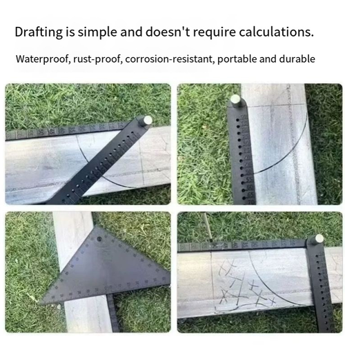 Square steel bending marking ruler, with laser engraving for precise and wear-resistant graduations, and angle positioning accurate to the millimeter level. Suitable for bending marking of various profiles such as square steel and round tubes. Made of high-hardness alloy material, it is rust-proof and durable. Simple to operate, it is an accurate processing tool for metal processing, construction, and sheet metal industries.