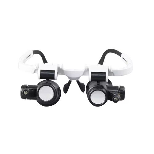 Head-mounted magnifying glasses with high-definition and high-power optical lenses, adjustable for multiple magnifications without distortion. The glasses design frees up both hands, is suitable for different head shapes and lightweight. Some models come with auxiliary lighting. They are powerful visual tools for watch repair, jewelry appraisal, and fine craftsmanship, enabling precise and efficient operations.