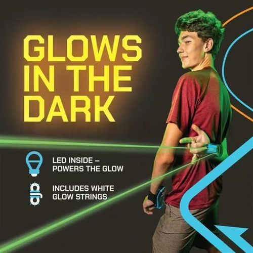 Happy childhood takes on a new level! The night glow slingshot glows even in the dark. The wristband's string has a fluorescent effect that catches the eye. USB-C fast charging provides 1-hour battery life for a whole day. The dual strings don't get tangled and the shooting is smooth. The wristband can be adjusted to fit both adults and children. It's lightweight and easy to carry. It becomes the center of attention when used for night walks or camping, providing relaxation and fun.