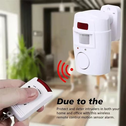 Wireless Infrared Human Detection Alarm: 110° wide-angle, 8-meter detection range, 105dB high-decibel deterrent. The top choice for home and office security protection.