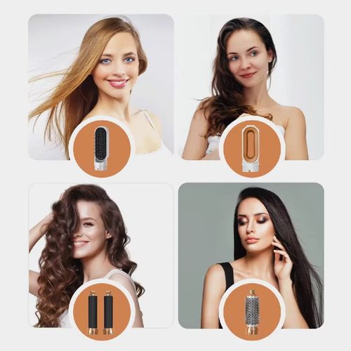 The Five-in-One Negative Ion Hair Styling Comb: It not only protects your hair but also helps with styling! The negative ions reduce static electricity and frizz, and it combines five styling functions into one. The operation is simple and easy to master. The constant temperature design protects your hair strands. It can be used at home or on the go, and it enables you to effortlessly create a variety of exquisite hairstyles!