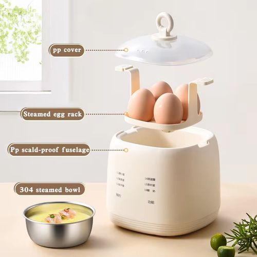 Precise temperature control multi-functional egg cooker: 6 modes covering soft-boiled, hot spring, and golden egg. The transparent visible cover allows you to check the cooking progress without opening the lid. It has a multi-layer steaming rack for cooking eggs, egg soups, and also can be used for making tea eggs, stewed desserts, and fermented yogurt. It is a practical kitchen light food gadget for breakfast lovers and mothers.