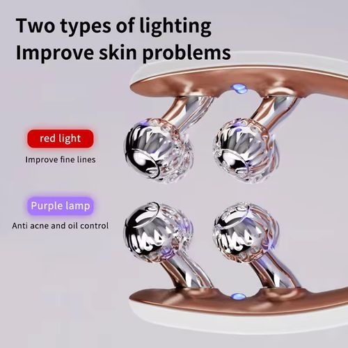 Upgraded Dual-Roller Beauty Device: Dual rollers + EMS microcurrent, 5 strength settings, lifts jawline and reduces swelling. RF radiofrequency + red and blue light, promotes collagen production, reduces acne and stabilizes skin. Rose gold body, lasts for half a month with one charge, 5 minutes daily, enjoy anti-aging and slimming at home like in a clinic. Portable and doesn't take up space, a must-have beauty tool for the lazy.